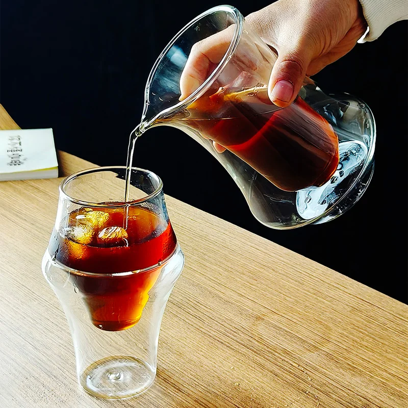 Double Wall Mug - Doppelwandige Glas-Espresso-Kaffeetasse Transparentes Hochborosilikatglas Tee-Latte-Weinglas Bar
