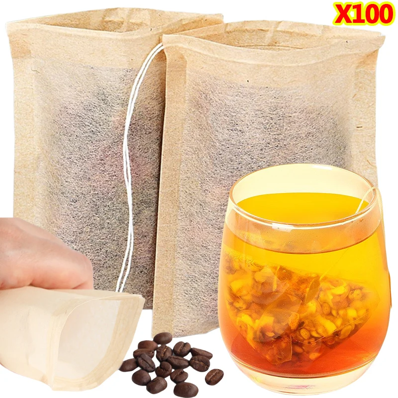 Coffee Bean And Tea Leaf - 100 Stück Teebeutel mit Kordelzugfilter, leere