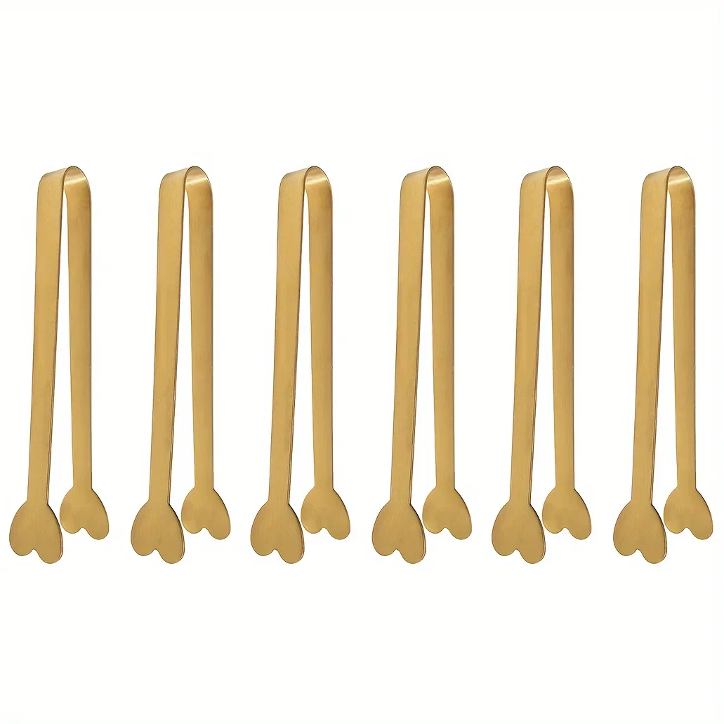 Coffee Tea Sugar Set - Herzförmige Mini-Zange aus Edelstahl für Zucker-/Eiswürfel,