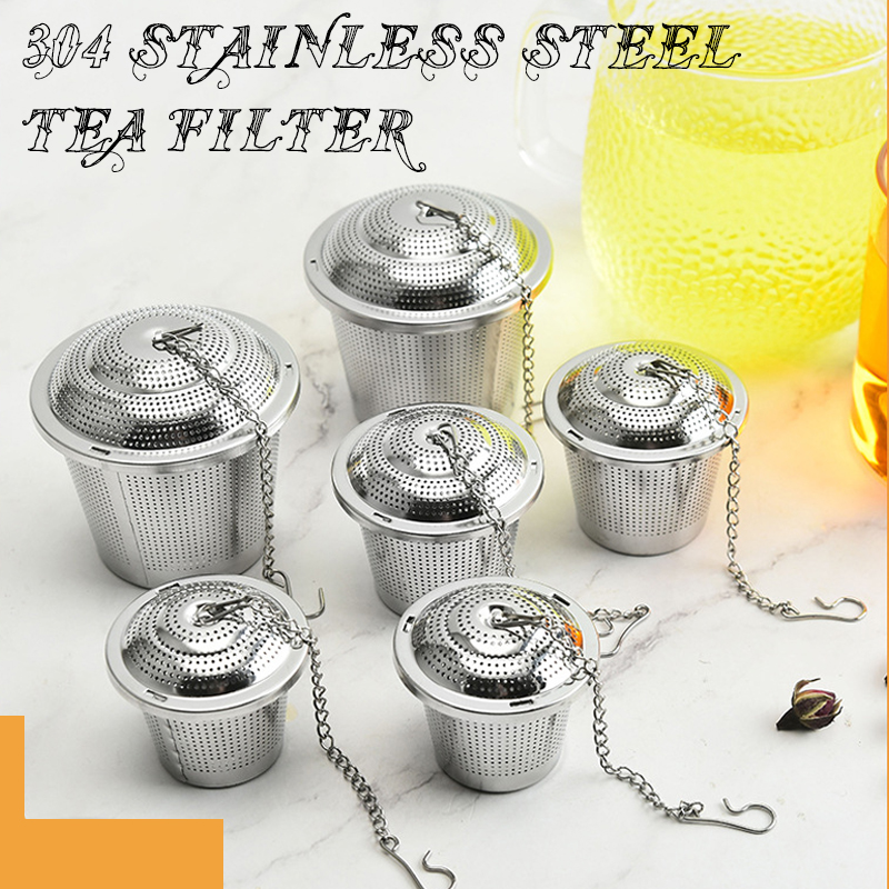Tea Strainer Mesh - 304 Edelstahl-Teefilter, feinmaschiges Drehschloss, lebensmittelechtes, rostfreies