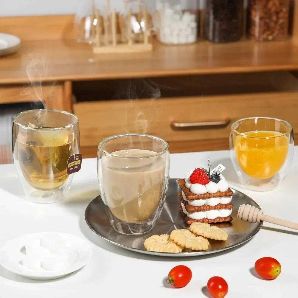 6 Stück klare doppelwandige Ka – Double Wall Mug Bewertung und Preis