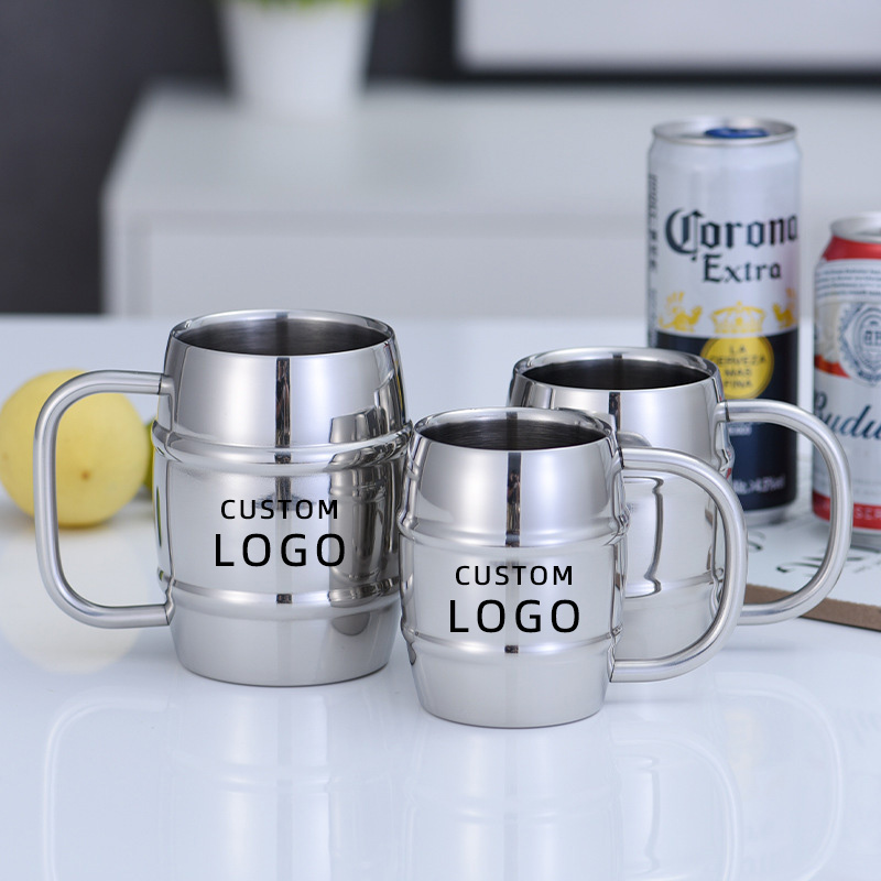 Edelstahl Bier becher Laser ge – Coffee Tea Logo Bewertung und Preis