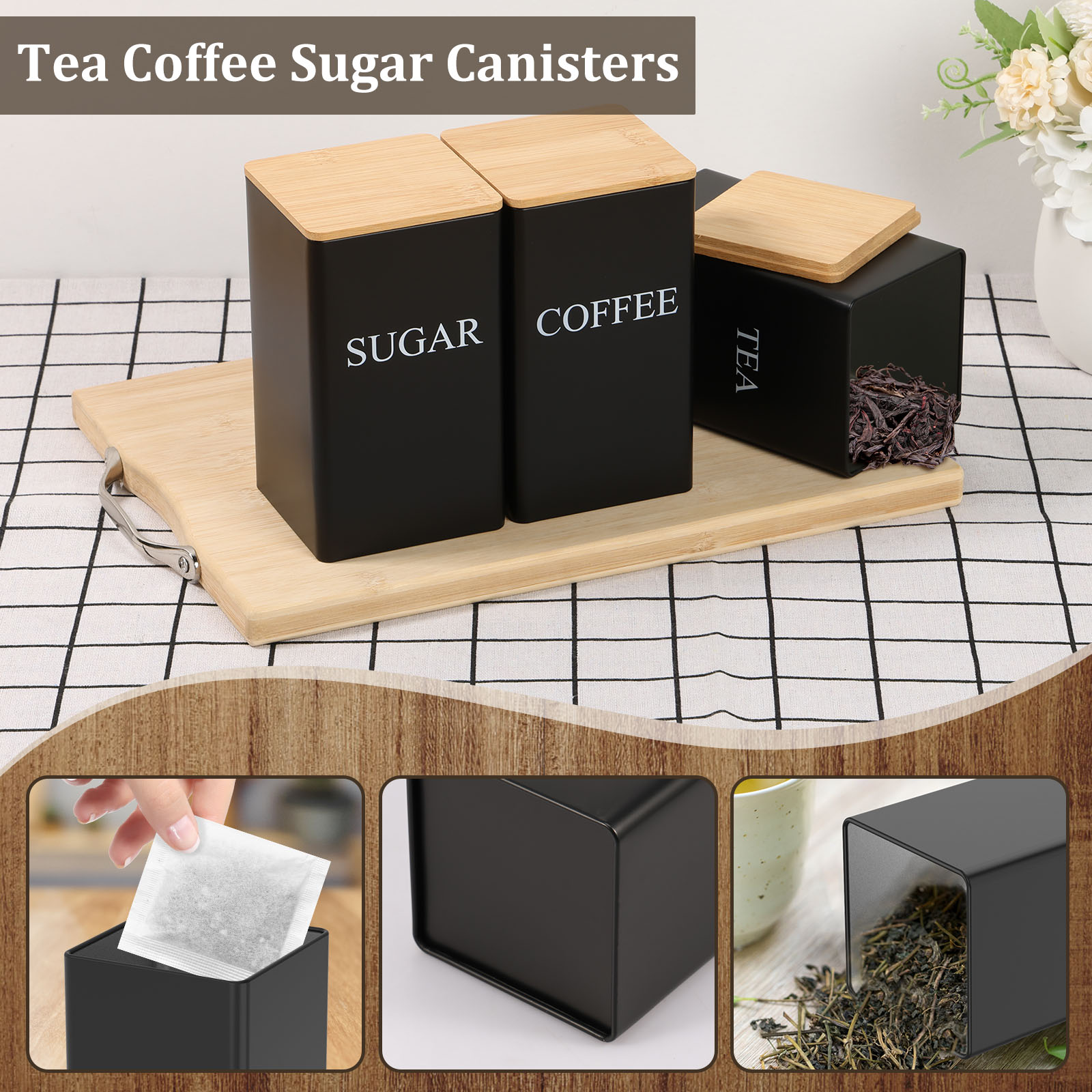 1000-ml-Set für Kaffee, Tee un – Coffee Tea Sugar Set Bewertung und Preis