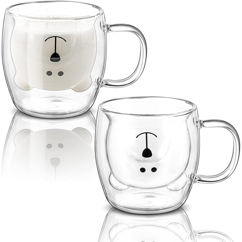 A76I-Süßes Bären-Design 2er-Pa – Double Wall Mug Bewertung und Preis