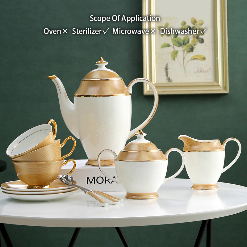 Luxus Gold Knochen China Kaffe – Coffee Tea Sugar Set Bewertung und Preis