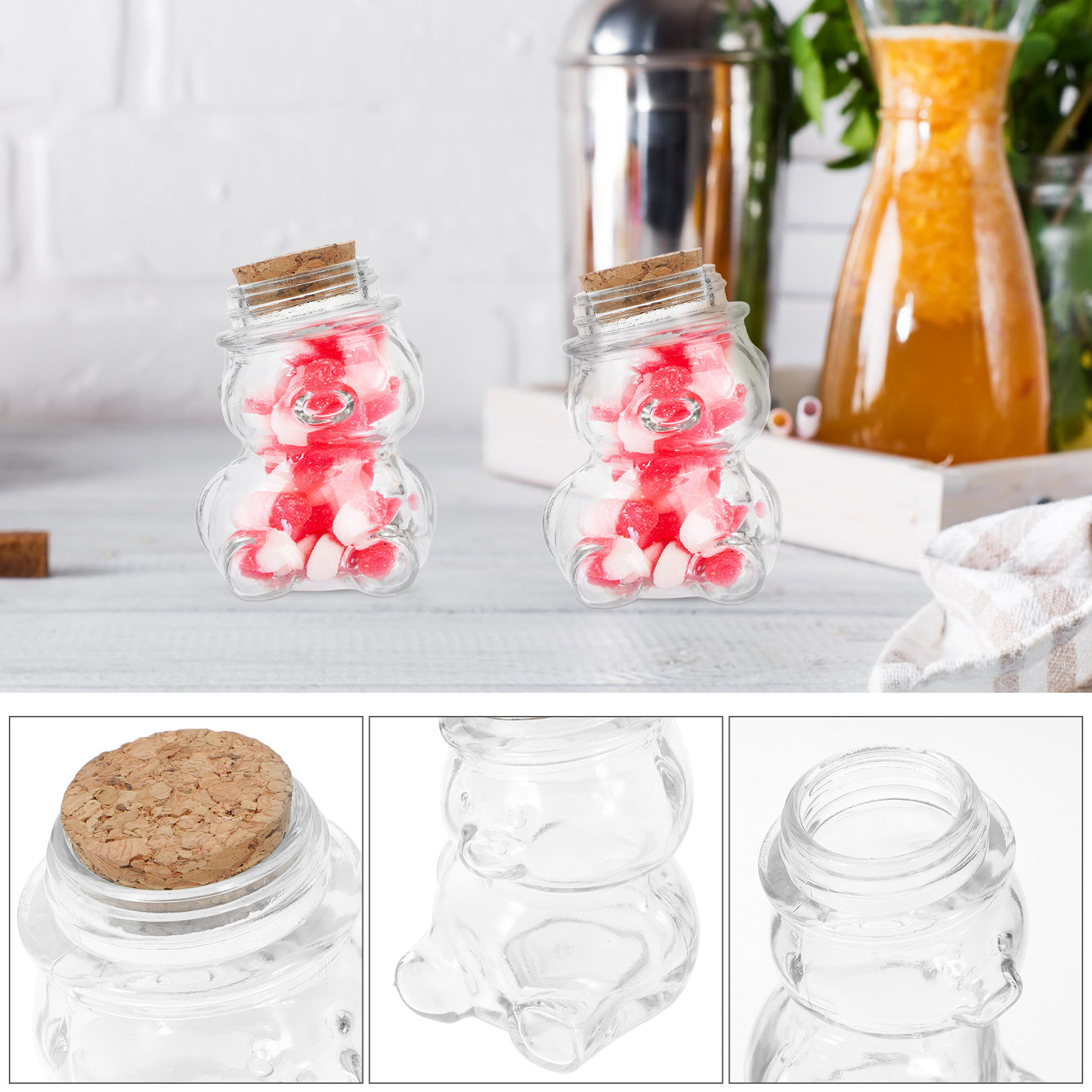 4-teiliges Glas-Bonbonglas-Set – Coffee Tea Sugar Set Bewertung und Preis