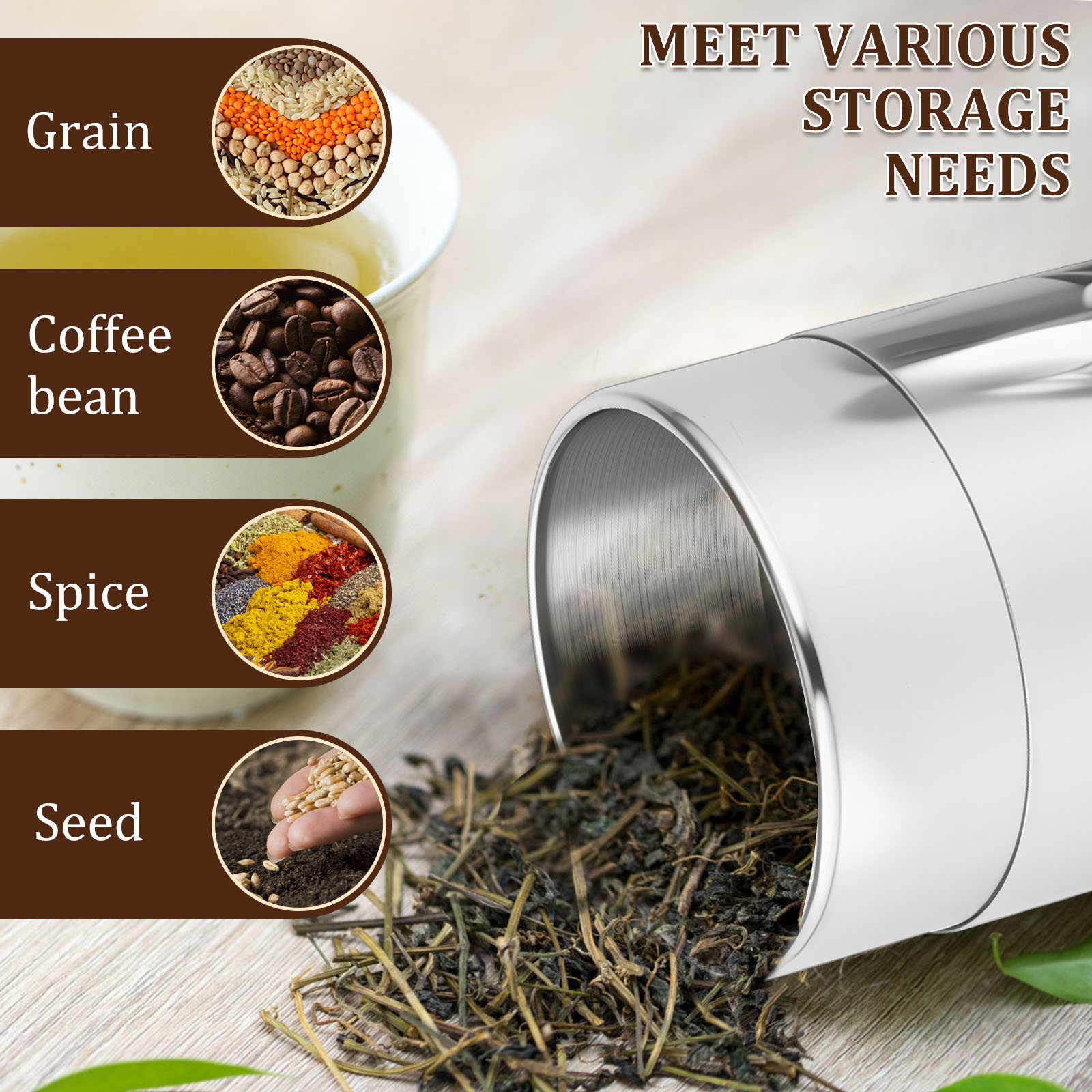 Edelstahl Tee Blatt Dosen Kani – Coffee Bean And Tea Leaf Bewertung und Preis